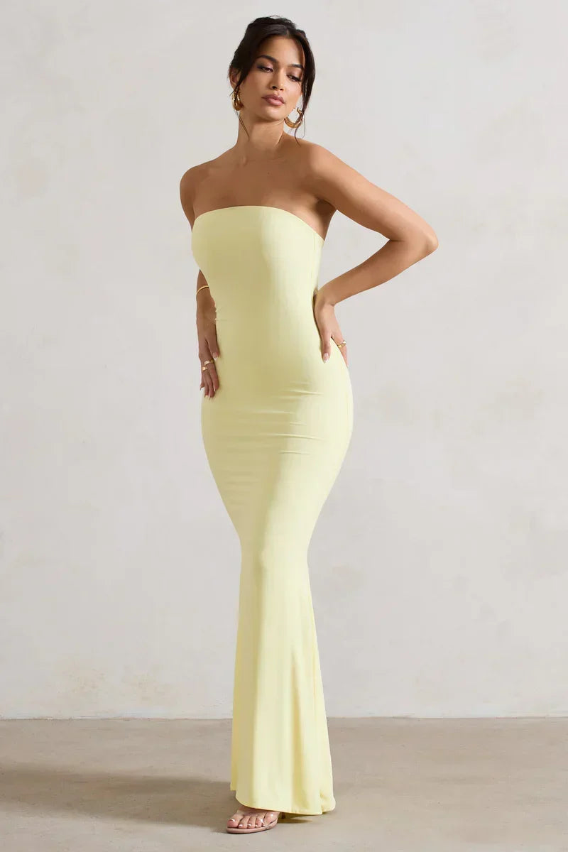 Lemon Luxe Bandeau Dress