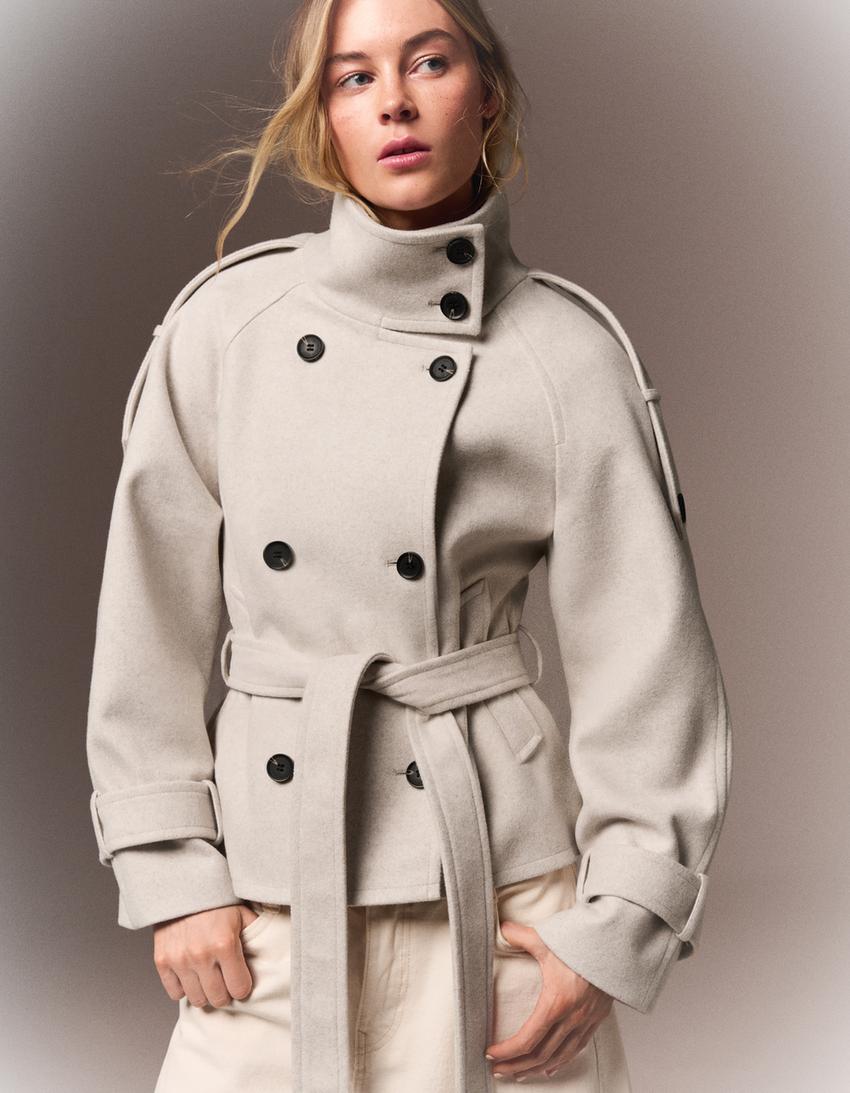 Elvéra | Funnel-Neck Trench Jacket