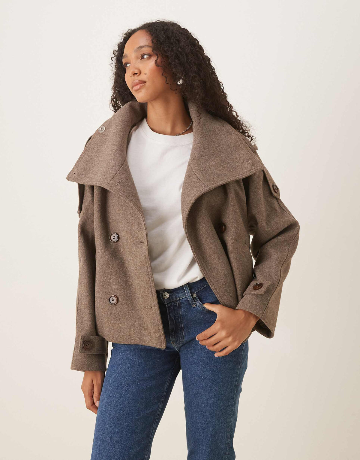 Avélie Funnel-Neck Coat